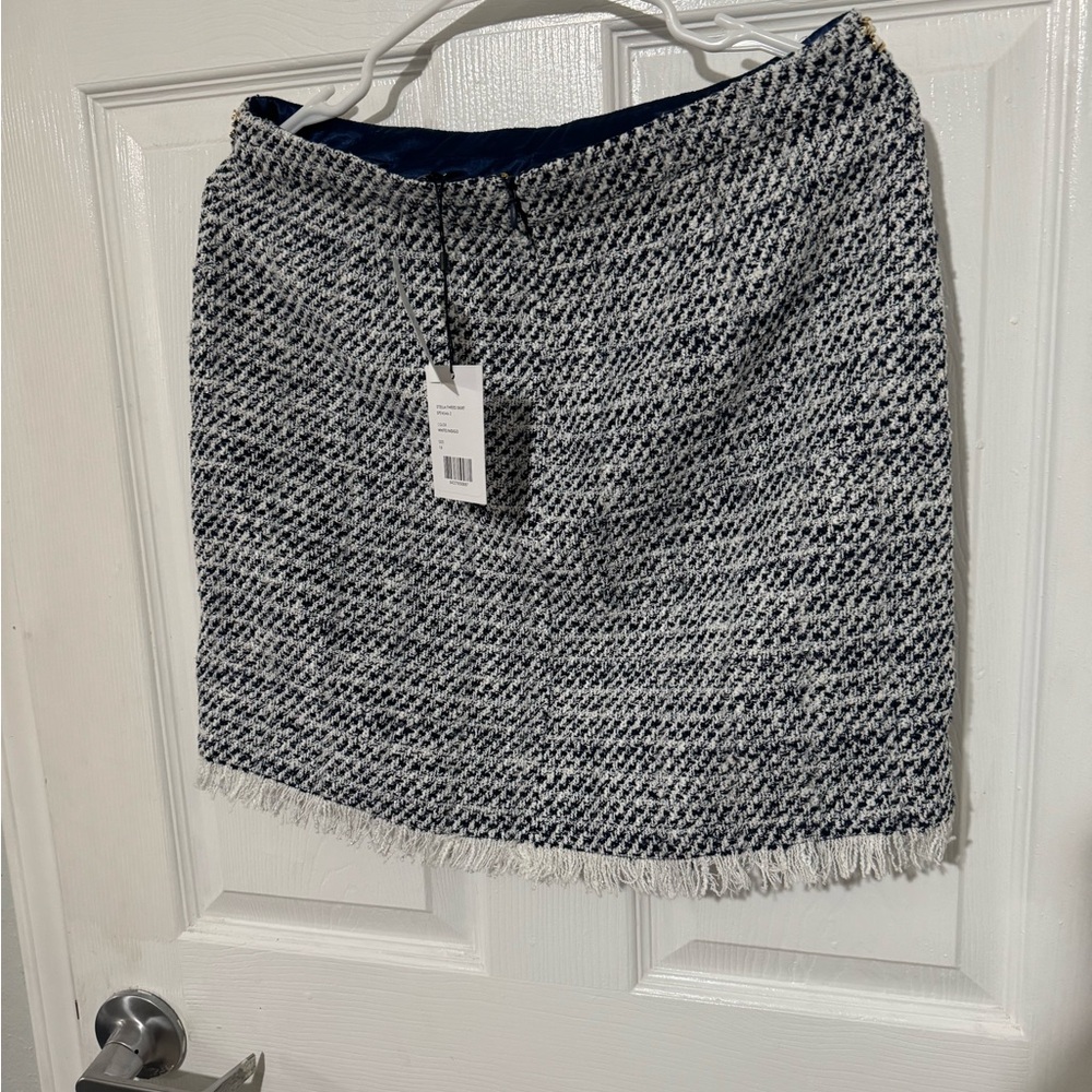 Generation Love Tweed Skirt in Black and White - Picture 7 of 9